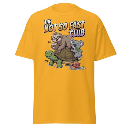 The Not So Fast Club Funny Slow Animals T-Shirt - Gold - TeeRipple