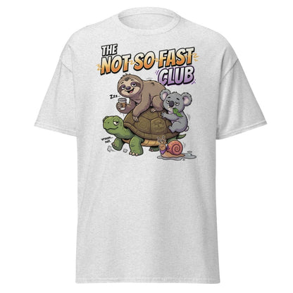 The Not So Fast Club Funny Slow Animals T-Shirt - Ash - TeeRipple
