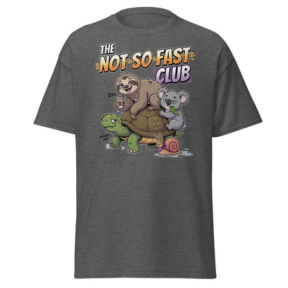 The Not So Fast Club Funny Slow Animals T-Shirt - Dark Heather - TeeRipple