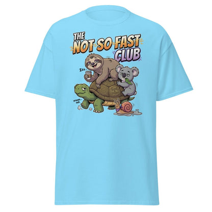 The Not So Fast Club Funny Slow Animals T-Shirt - Sky - TeeRipple