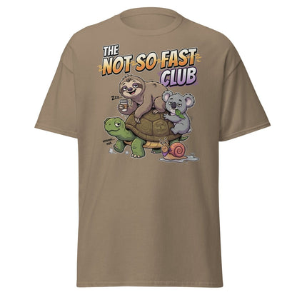 The Not So Fast Club Funny Slow Animals T-Shirt - Brown Savana - TeeRipple