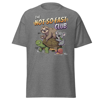 The Not So Fast Club Funny Slow Animals T-Shirt - Graphite Heather - TeeRipple