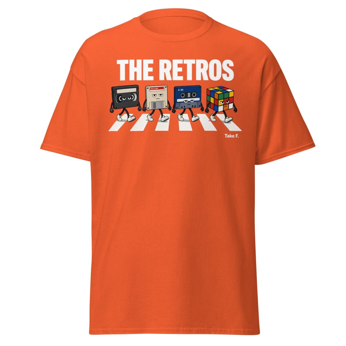 The Retros Abbey Road Parody T-Shirt - Orange - TeeRipple