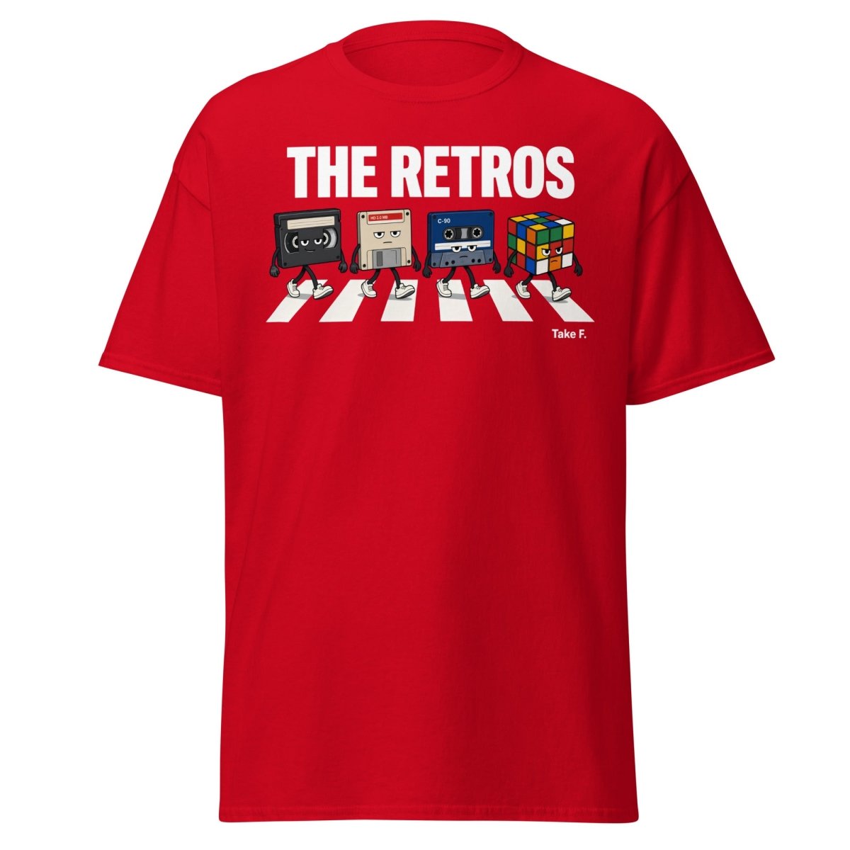 The Retros Abbey Road Parody T-Shirt - Red - TeeRipple