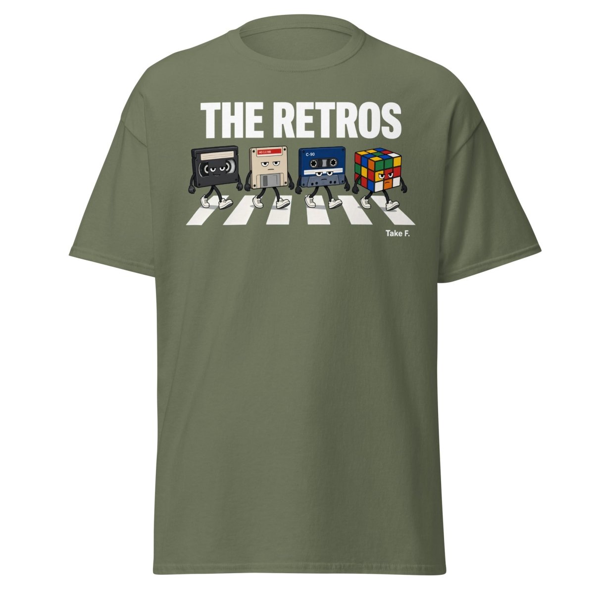 The Retros Abbey Road Parody T-Shirt - Military Green - TeeRipple