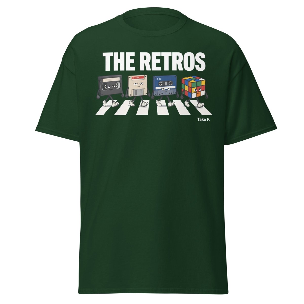 The Retros Abbey Road Parody T-Shirt - Forest Green - TeeRipple
