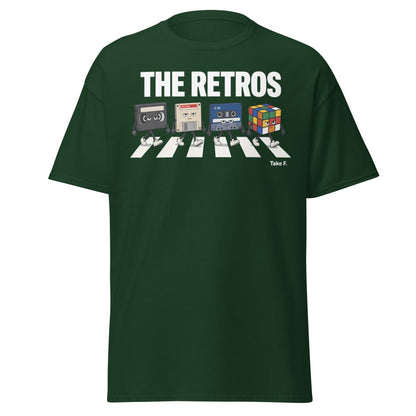 The Retros Abbey Road Parody T-Shirt - Forest Green - TeeRipple