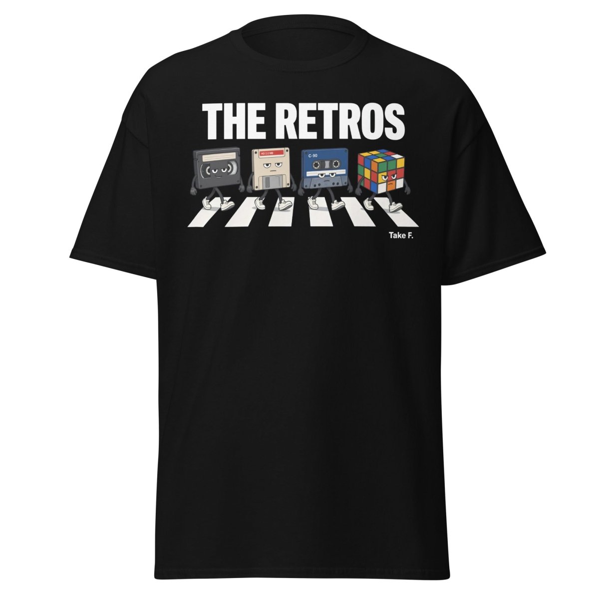 The Retros Abbey Road Parody T-Shirt - Black - TeeRipple