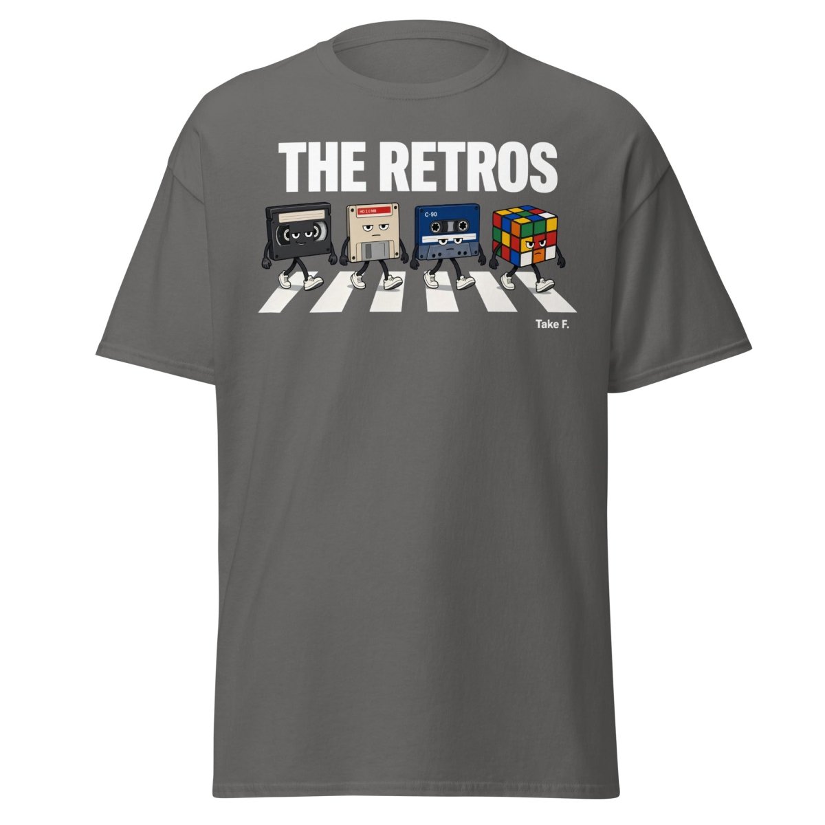 The Retros Abbey Road Parody T-Shirt - Charcoal - TeeRipple