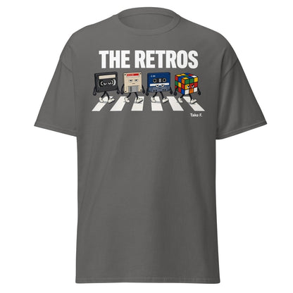 The Retros Abbey Road Parody T-Shirt - Charcoal - TeeRipple