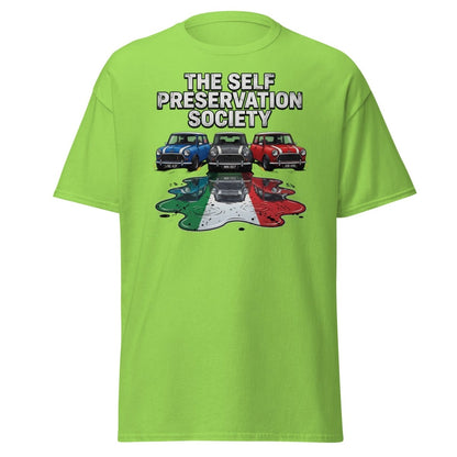 The Self Preservation Society Mini Cars T-Shirt - Lime - TeeRipple