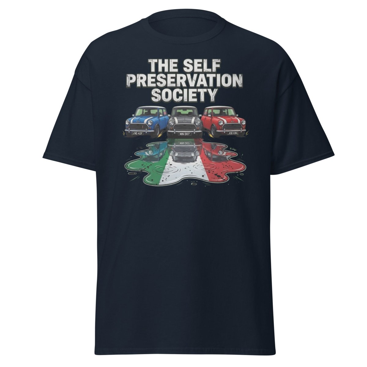The Self Preservation Society Mini Cars T-Shirt - Navy - TeeRipple