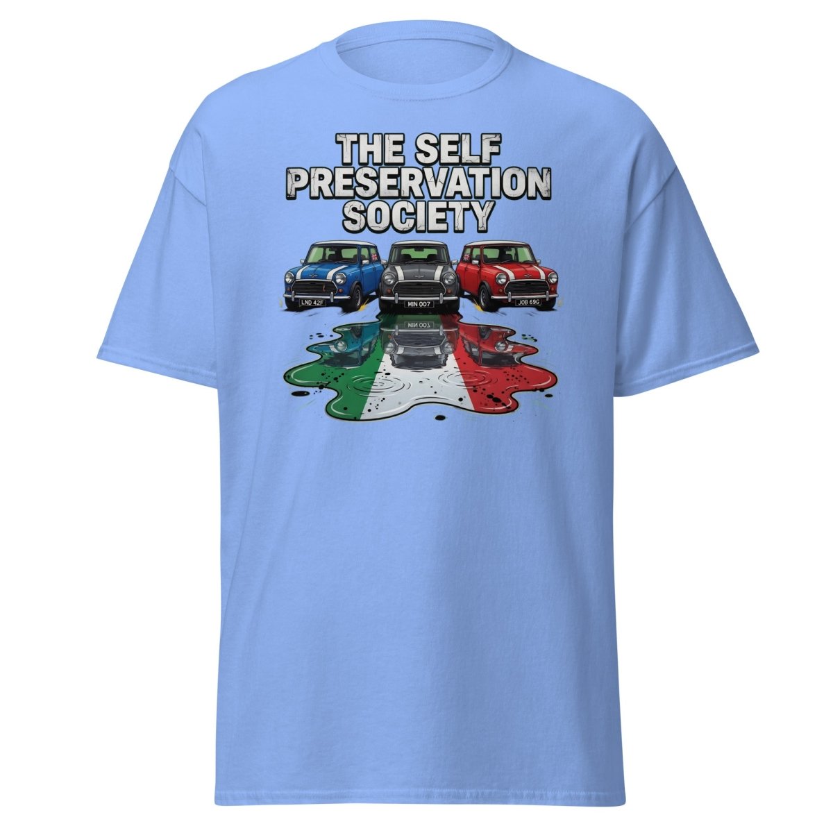 The Self Preservation Society Mini Cars T-Shirt - Carolina Blue - TeeRipple