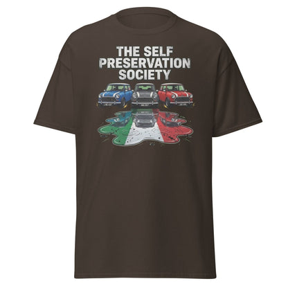 The Self Preservation Society Mini Cars T-Shirt - Dark Chocolate - TeeRipple