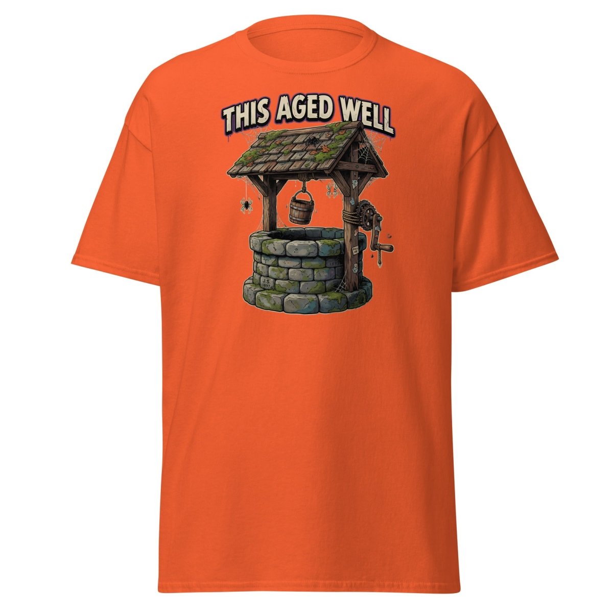 This Aged Well Vintage Well Pun T-Shirt - Orange - TeeRipple