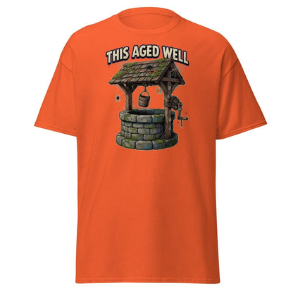 This Aged Well Vintage Well Pun T-Shirt - Orange - TeeRipple