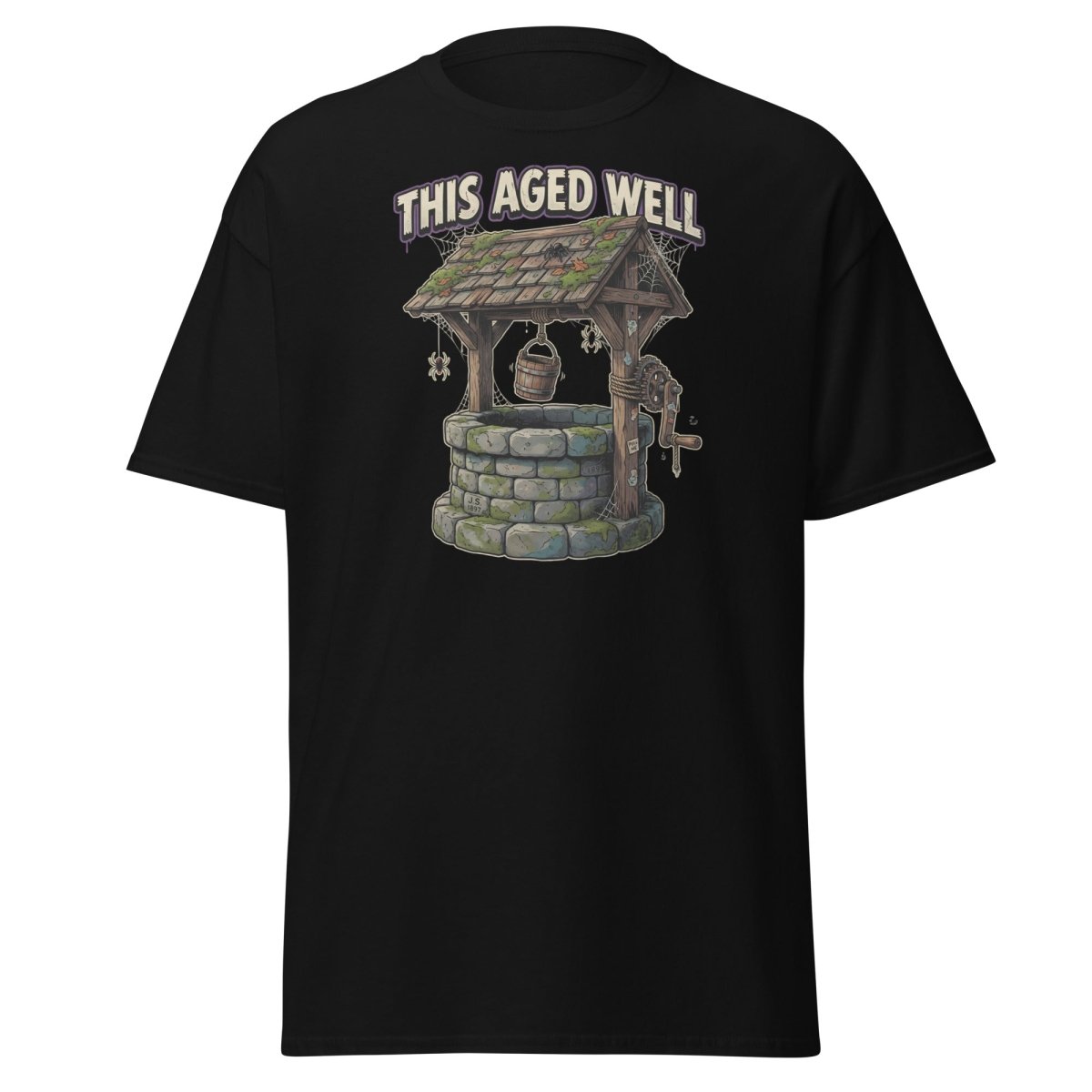 This Aged Well Vintage Well Pun T-Shirt - Black - TeeRipple
