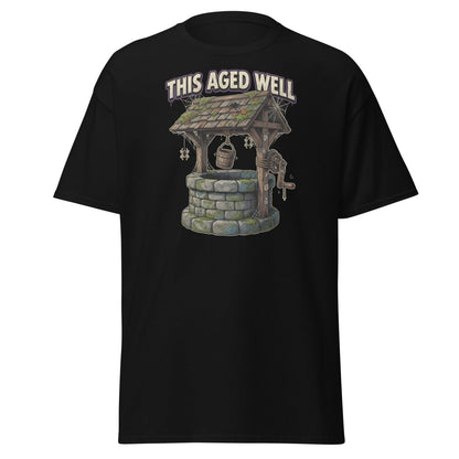 This Aged Well Vintage Well Pun T-Shirt - Black - TeeRipple