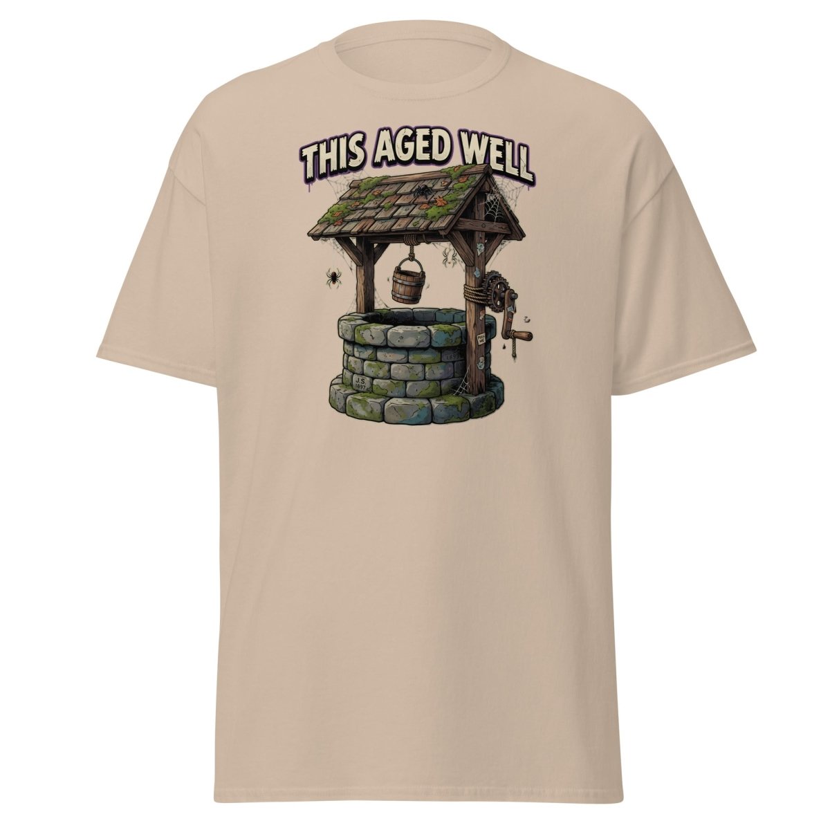 This Aged Well Vintage Well Pun T-Shirt - Sand - TeeRipple
