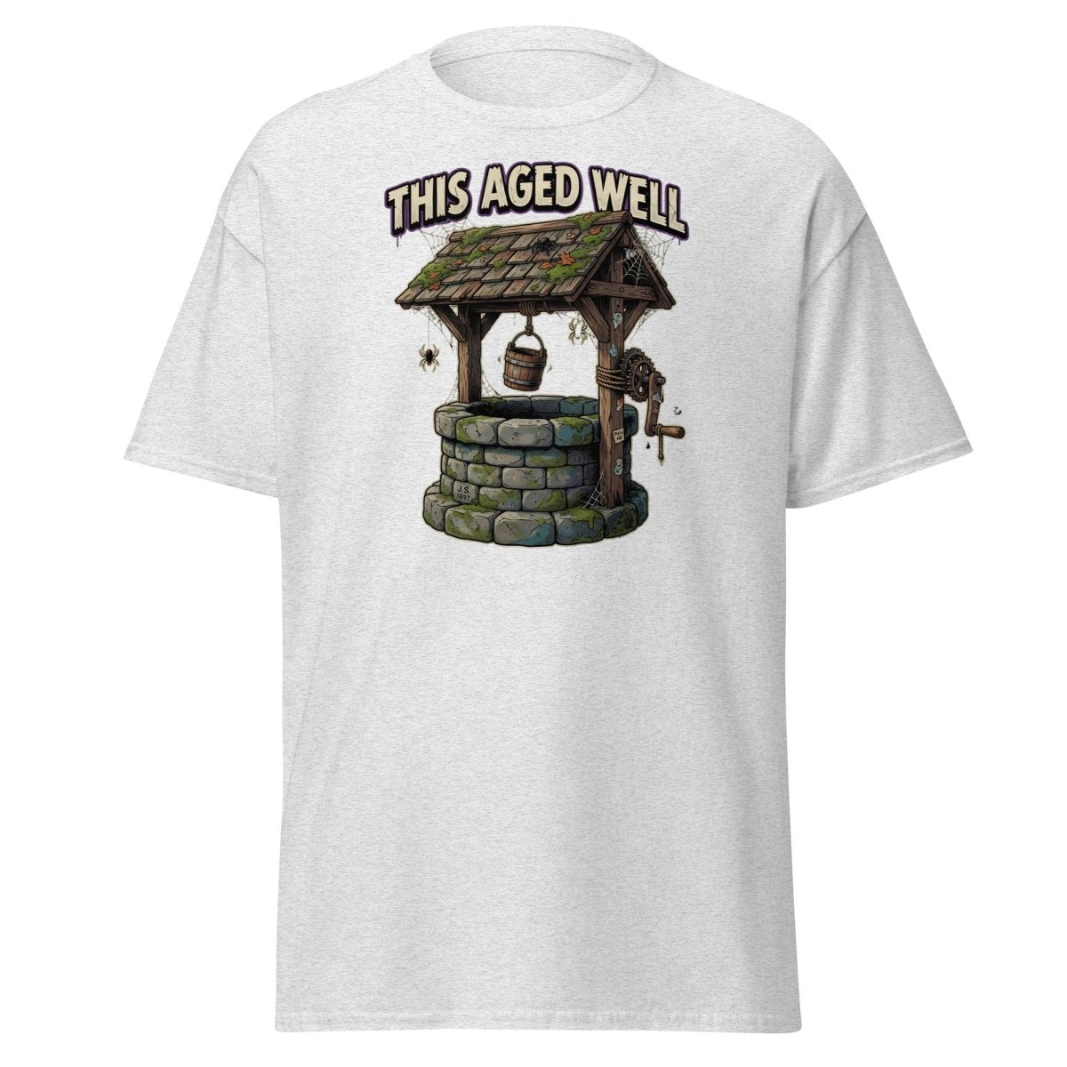 This Aged Well Vintage Well Pun T-Shirt - Ash - TeeRipple