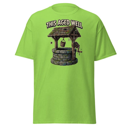 This Aged Well Vintage Well Pun T-Shirt - Lime - TeeRipple