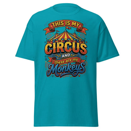 This Is My Circus These Are My Monkeys T-Shirt - Tropical Blue - TeeRipple