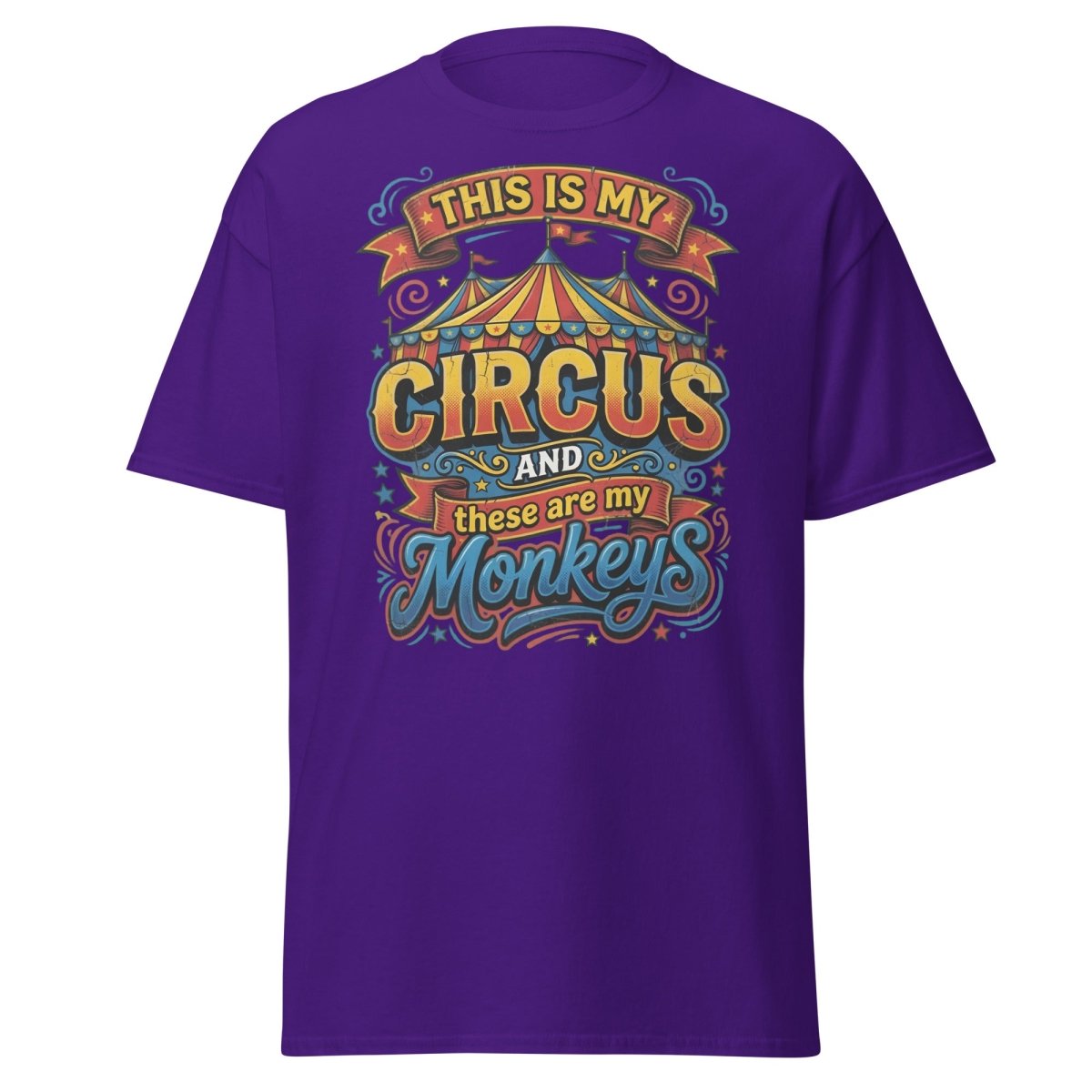 This Is My Circus These Are My Monkeys T-Shirt - Purple - TeeRipple