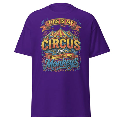 This Is My Circus These Are My Monkeys T-Shirt - Purple - TeeRipple