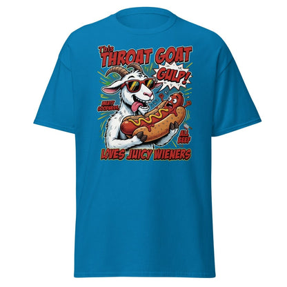 Throat Goat T-Shirt – Funny Hot Dog Adult Humor Tee - Sapphire - TeeRipple