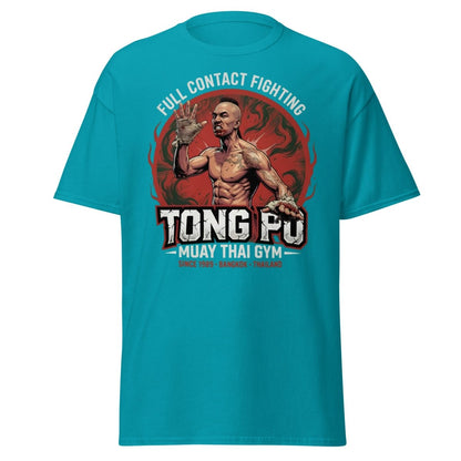 Tong Pu Muay Thai Gym Full Contact Fighting T-Shirt - Tropical Blue - TeeRipple