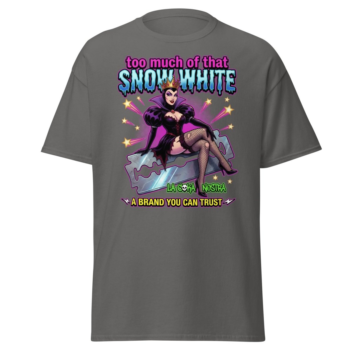 Too Much Snow White La Coka Nostra T-Shirt - Charcoal - TeeRipple
