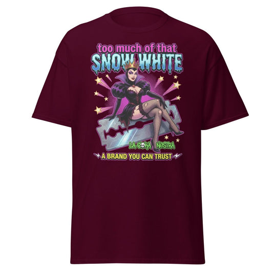Too Much Snow White La Coka Nostra T-Shirt - Maroon - TeeRipple