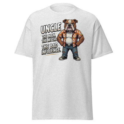 Uncle The Bad Influence Bulldog T-Shirt - Ash - TeeRipple