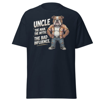 Uncle The Bad Influence Bulldog T-Shirt - Navy - TeeRipple