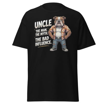 Uncle The Bad Influence Bulldog T-Shirt - Black - TeeRipple