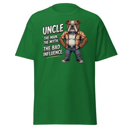 Uncle The Bad Influence Bulldog T-Shirt - Turf Green - TeeRipple