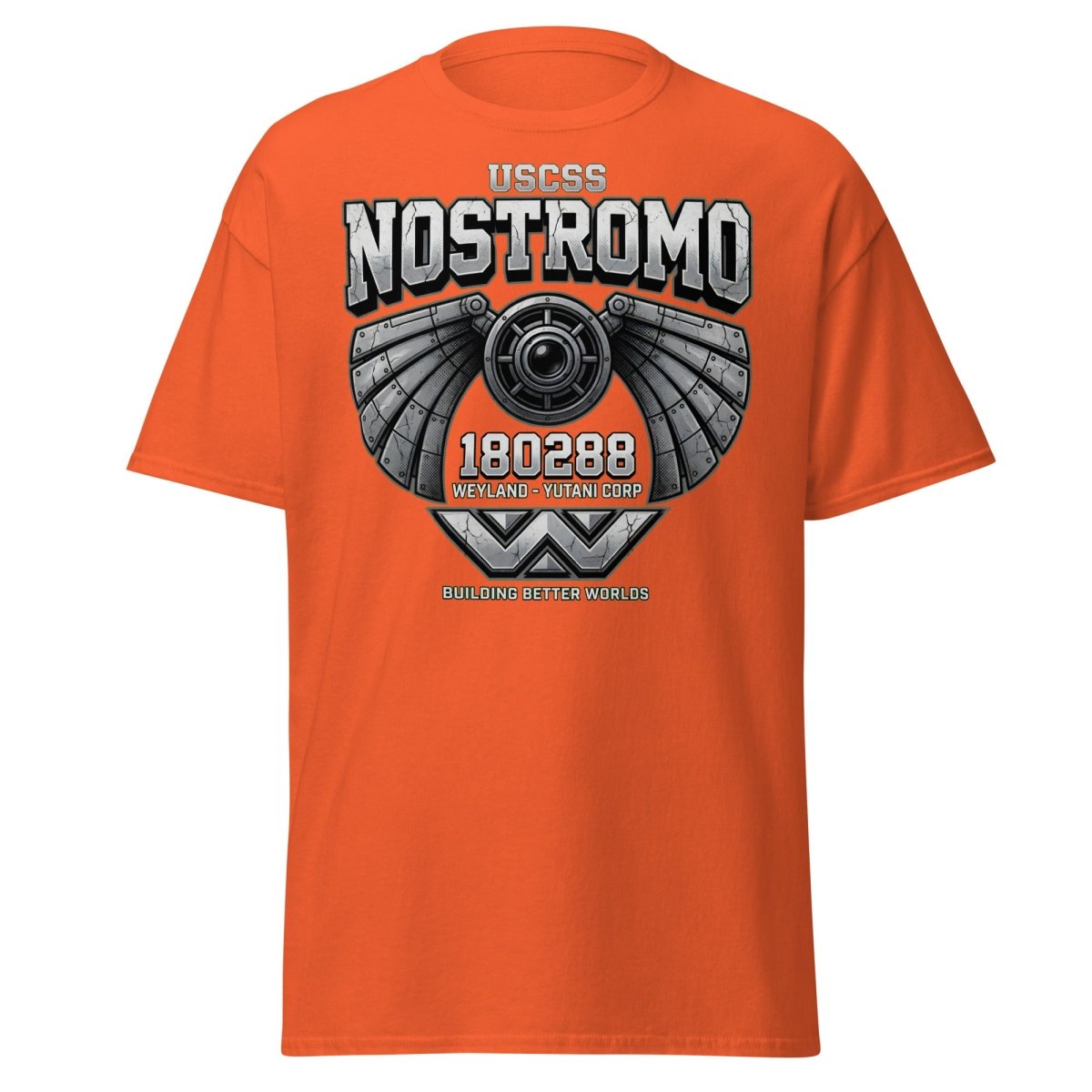 USCSS Nostromo Alien T-Shirt | Weyland-Yutani Tee - Orange - TeeRipple