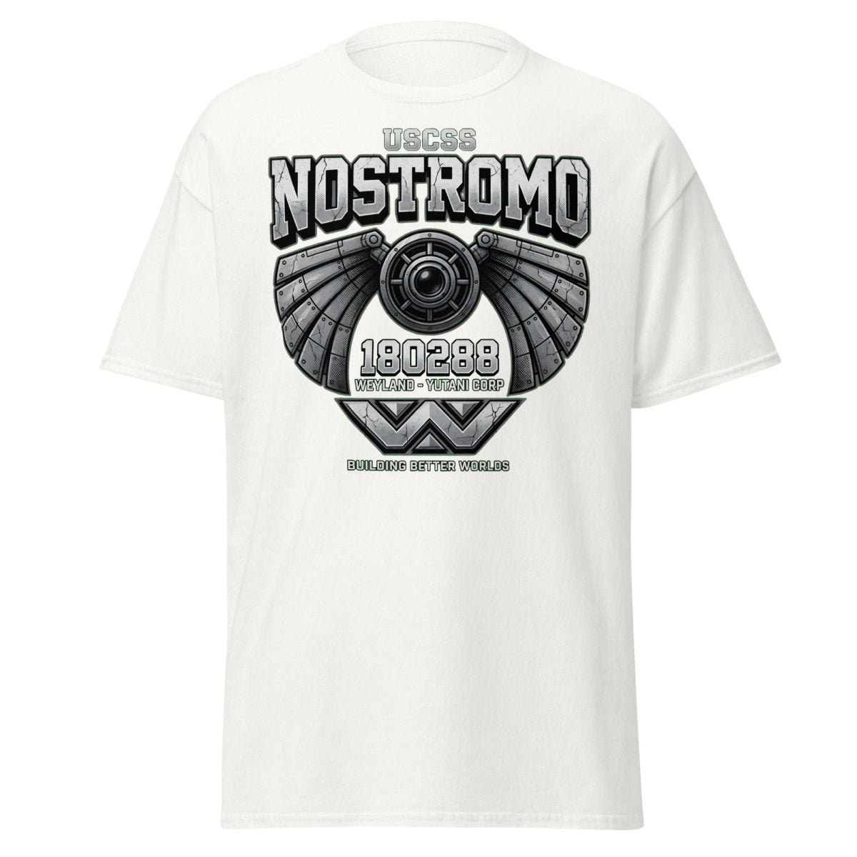 USCSS Nostromo Alien T-Shirt | Weyland-Yutani Tee - White - TeeRipple