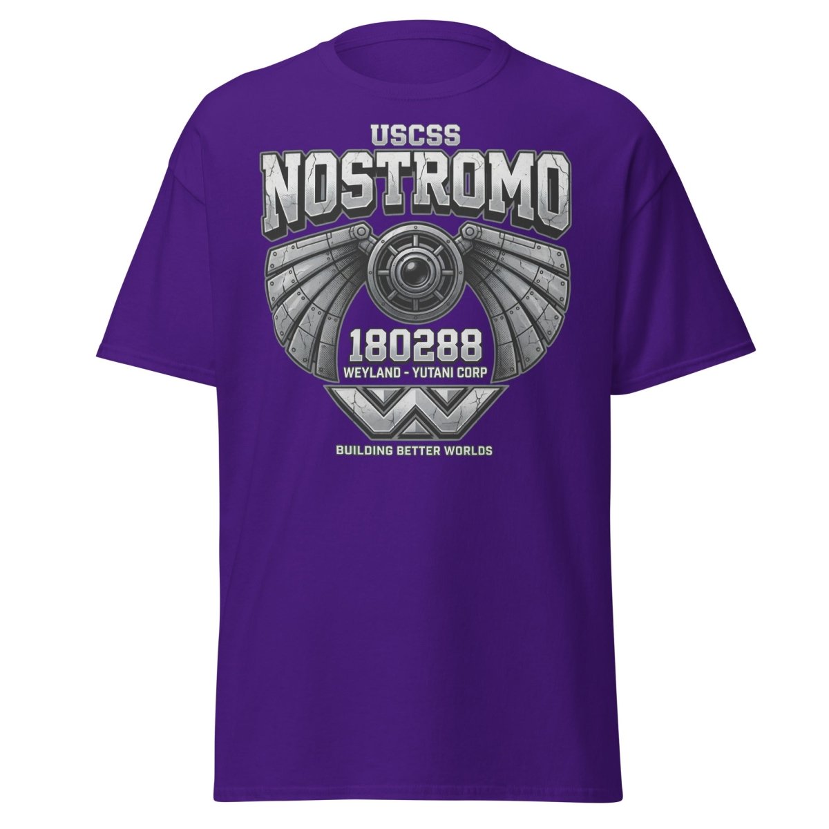 USCSS Nostromo Alien T-Shirt | Weyland-Yutani Tee - Purple - TeeRipple
