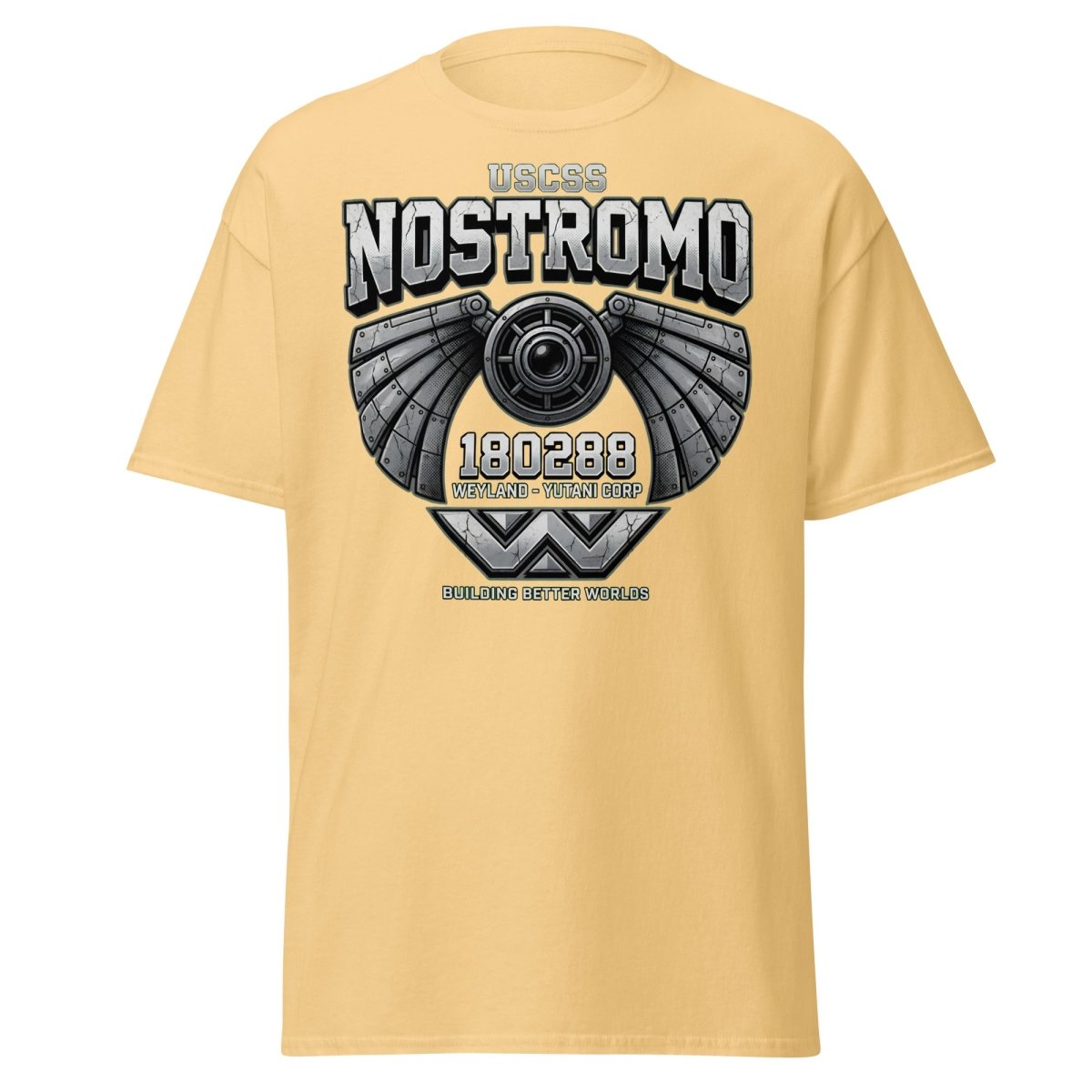 USCSS Nostromo Alien T-Shirt | Weyland-Yutani Tee - Yellow Haze - TeeRipple