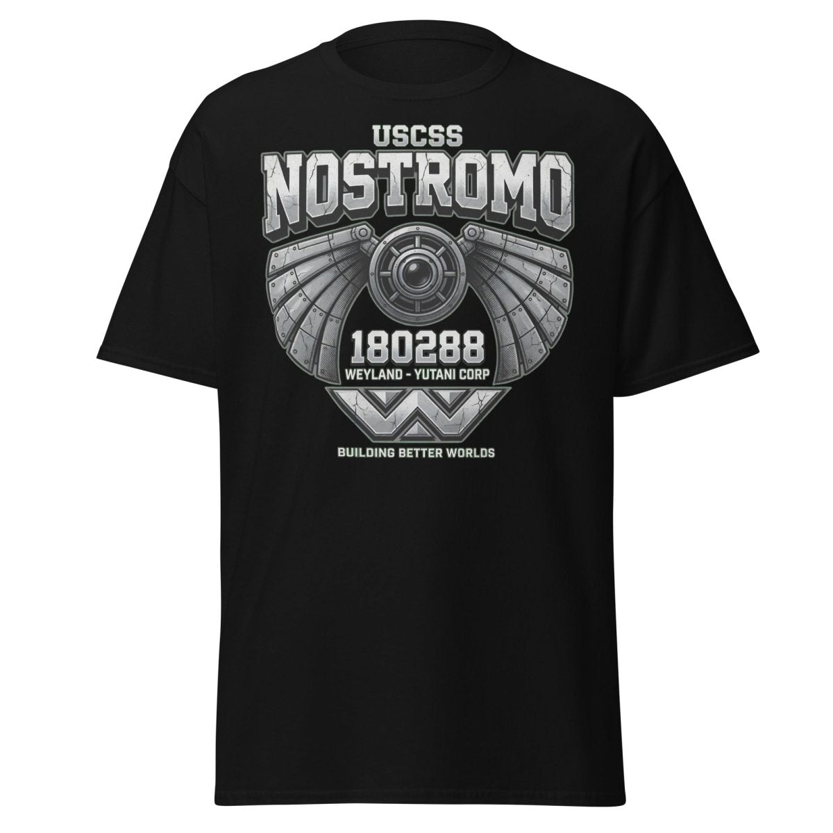 USCSS Nostromo Alien T-Shirt | Weyland-Yutani Tee - Black - TeeRipple