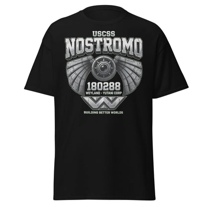 USCSS Nostromo Alien T-Shirt | Weyland-Yutani Tee - Black - TeeRipple