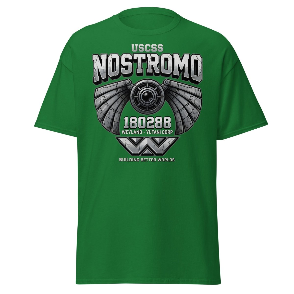 USCSS Nostromo Alien T-Shirt | Weyland-Yutani Tee - Turf Green - TeeRipple