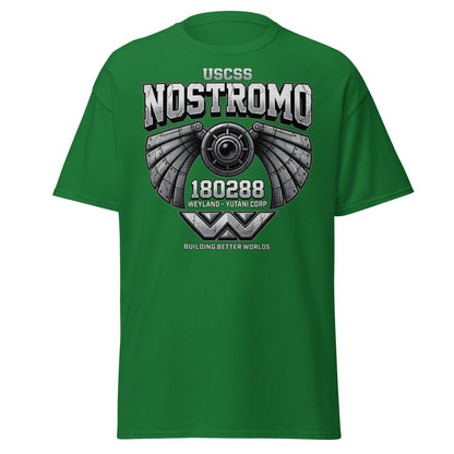 USCSS Nostromo Alien T-Shirt | Weyland-Yutani Tee - Turf Green - TeeRipple