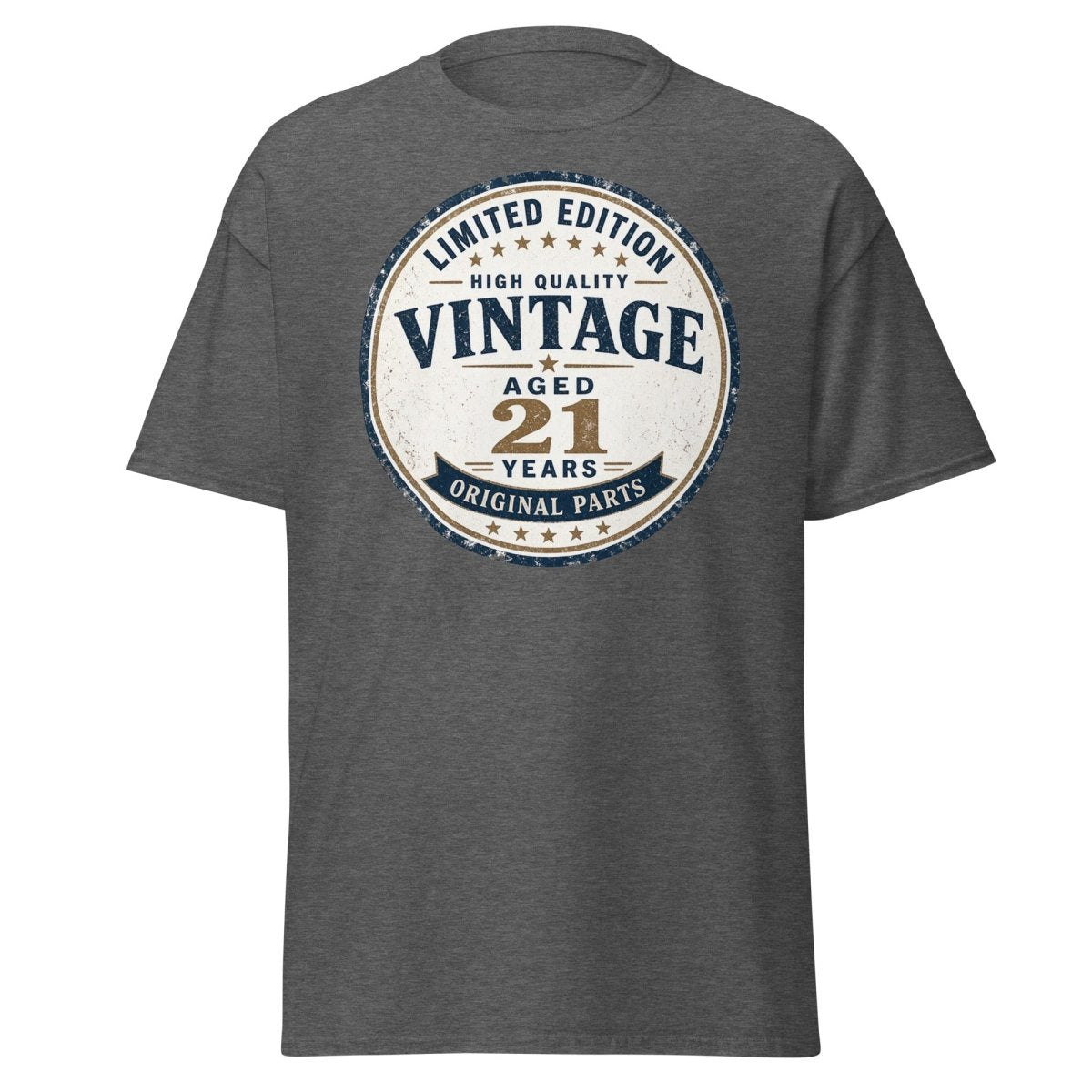 Vintage 21 Aged Years Limited Edition Tee - Dark Heather - TeeRipple