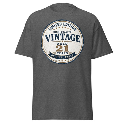 Vintage 21 Aged Years Limited Edition Tee - Dark Heather - TeeRipple