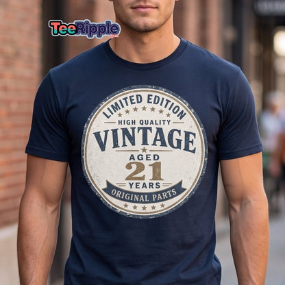 Vintage 21 Aged Years Limited Edition Tee - Maroon - TeeRipple