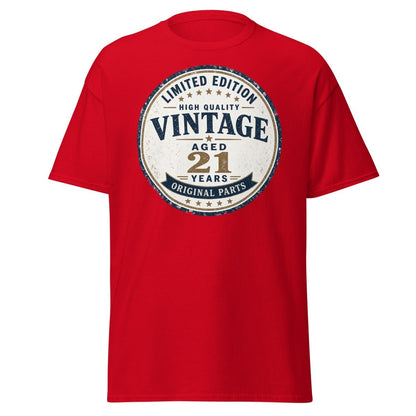 Vintage 21 Aged Years Limited Edition Tee - Red - TeeRipple
