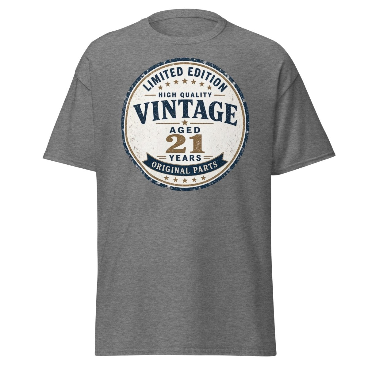 Vintage 21 Aged Years Limited Edition Tee - Graphite Heather - TeeRipple