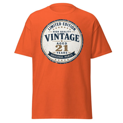 Vintage 21 Aged Years Limited Edition Tee - Orange - TeeRipple